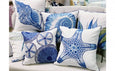 Rightside Design - Blue Starfish Indoor/Outdoor Throw Pillow