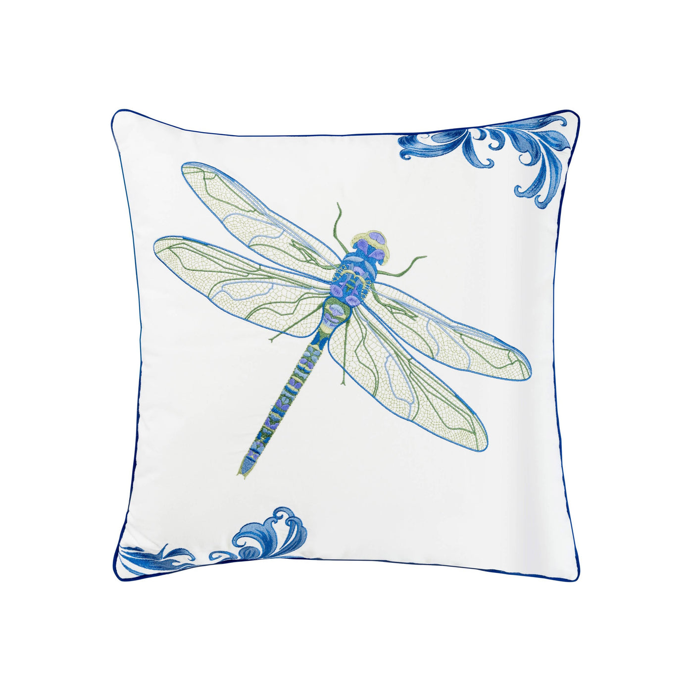 Rightside Design - Blue Dragonfly Indoor/Outdoor Throw Pillow