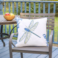 Rightside Design - Blue Dragonfly Indoor/Outdoor Throw Pillow