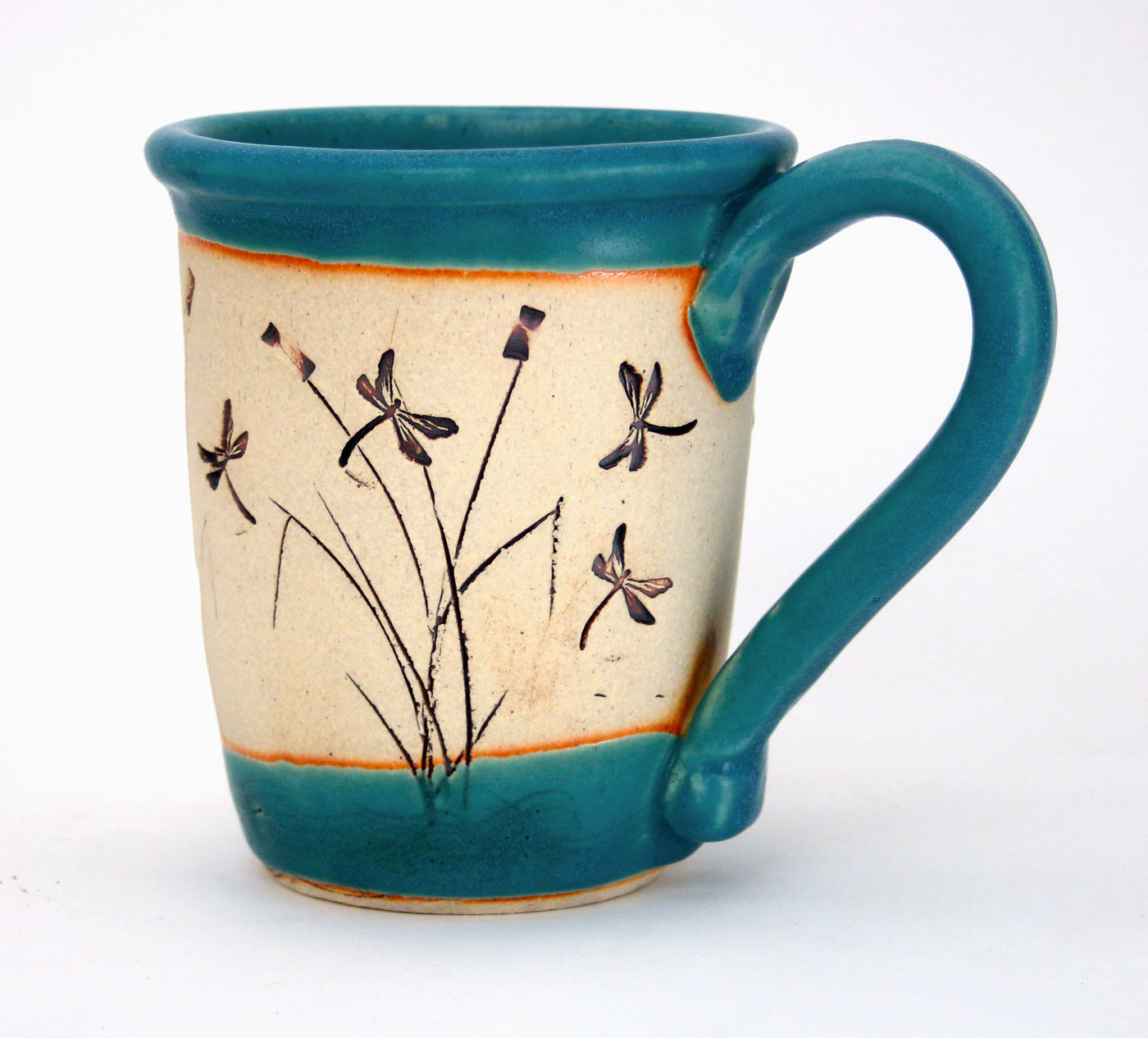 Dragonfly Etched - Caribbean Blue - Mug