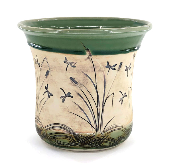 Dragonfly Etched - Sea Green - Utensil Holder