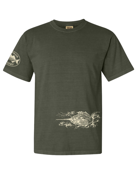 Chatham Pottery T-Shirt - Horseshoe Crab (Sage)