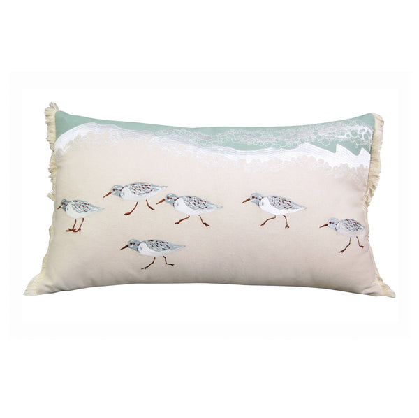 Rightside Design - Sandpipers Sprint Pillow - Indoor Lumbar Pillow