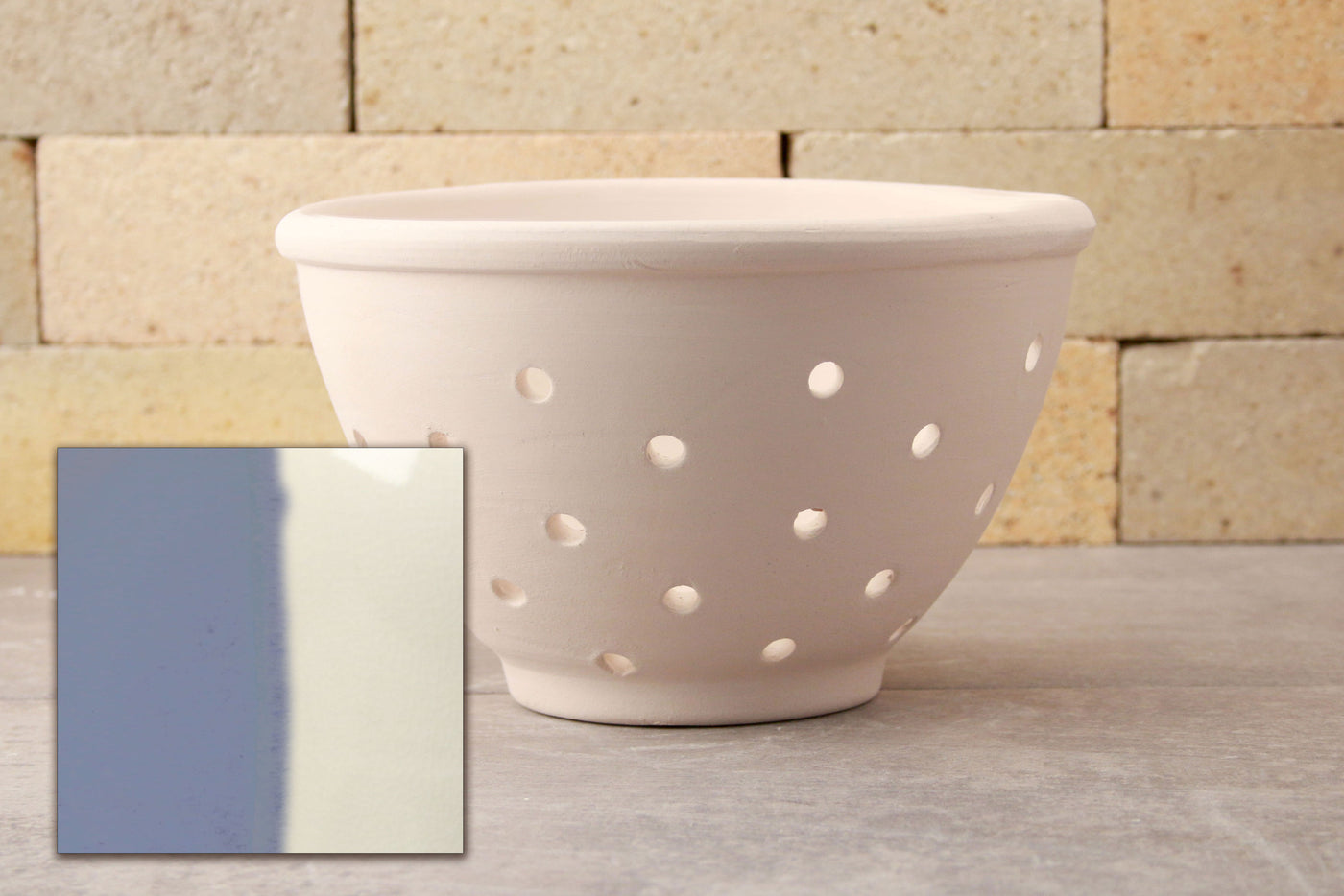 Berry Bowl - Sky Blue and White