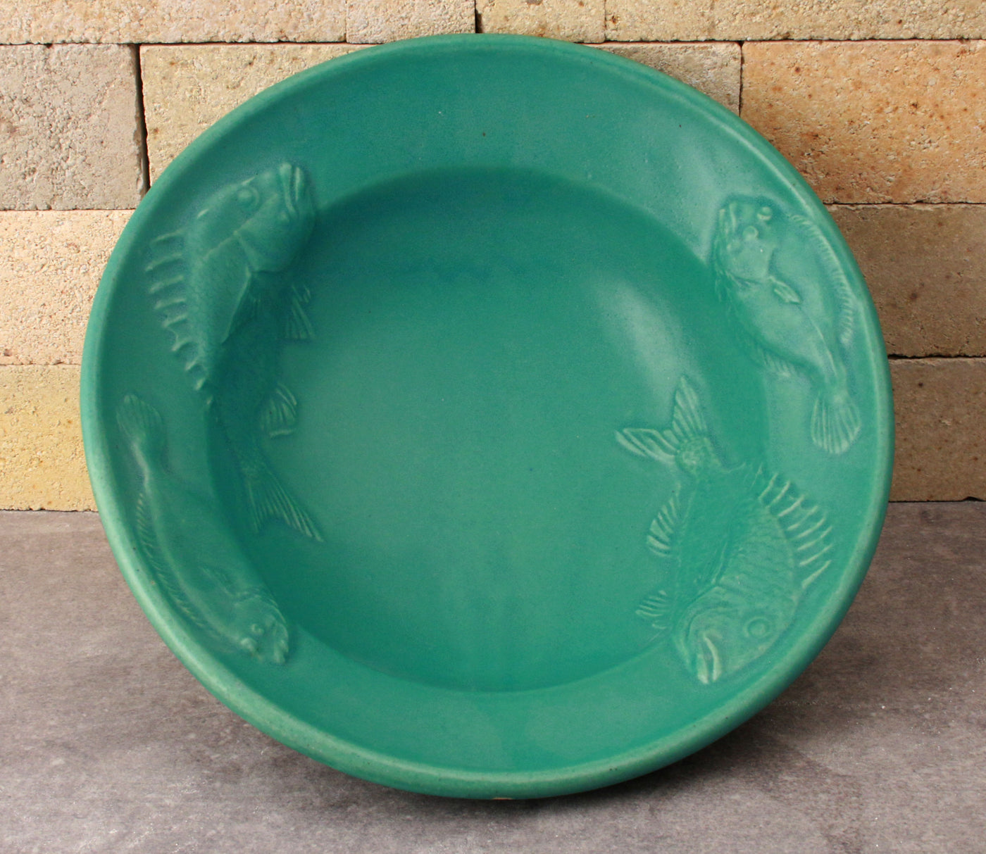 Fluke and Scup Relief Bowl - Caribbean Blue