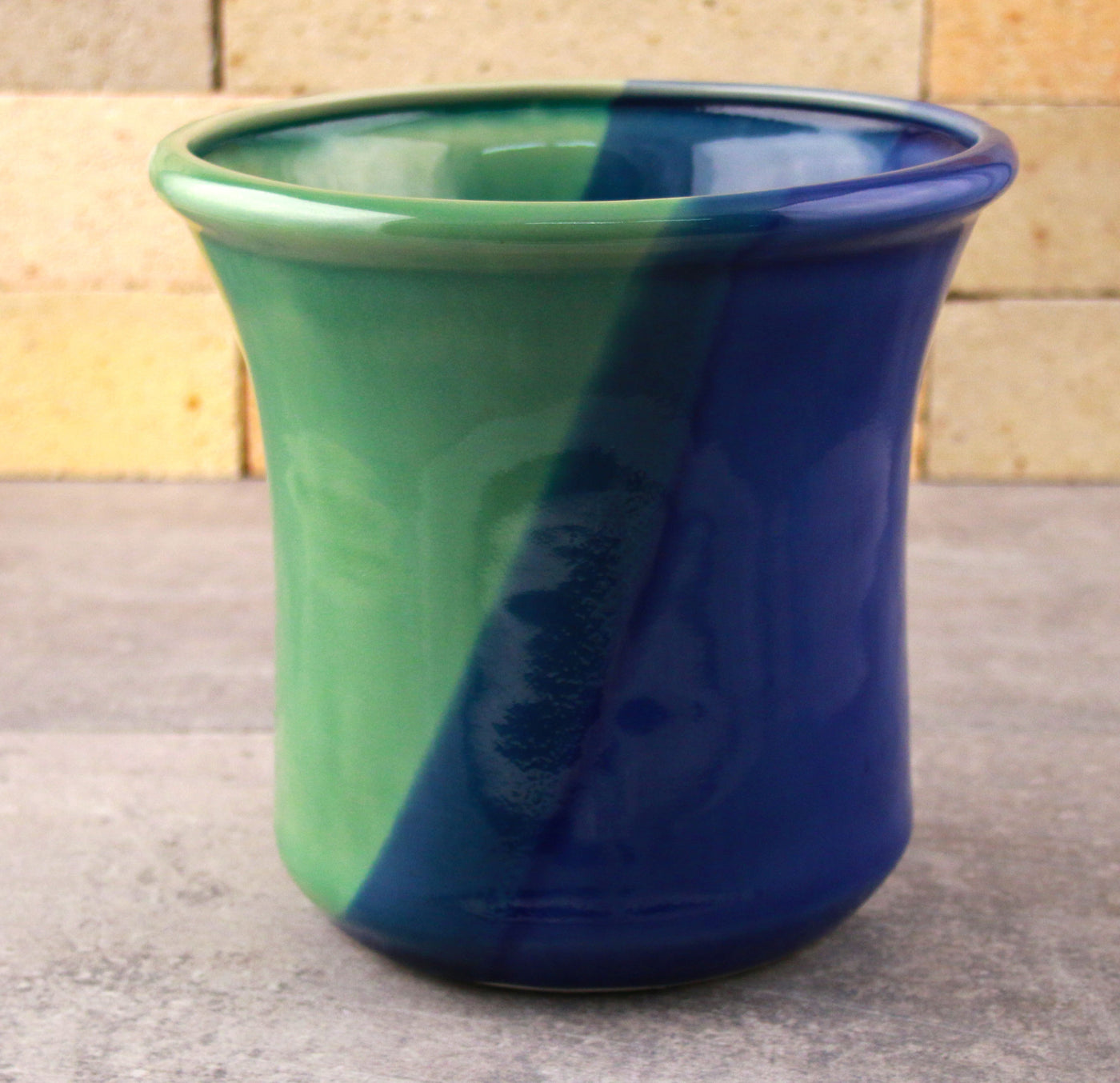 Utensil Holder - Cobalt Blue and Sea Green
