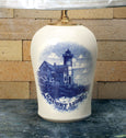 Chatham Pottery Nauset Light In Glaze Decal Medium Lamp