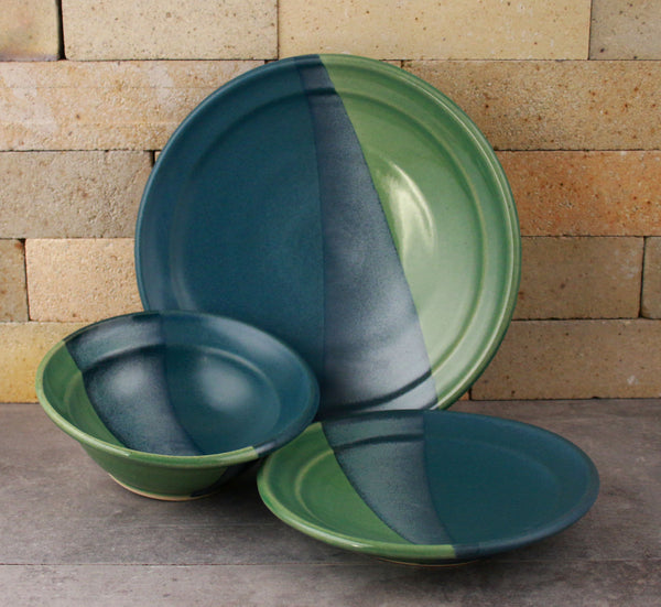 Dinnerware - Sea Green and Denim