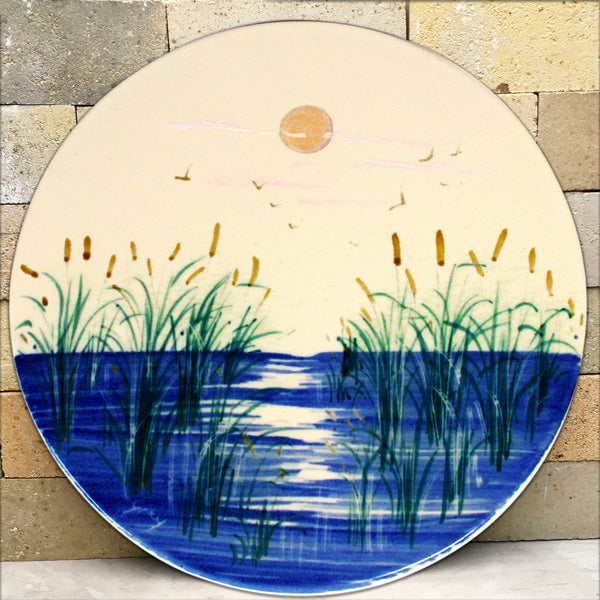 Pizza Stone - Hand-painted Beach Grass