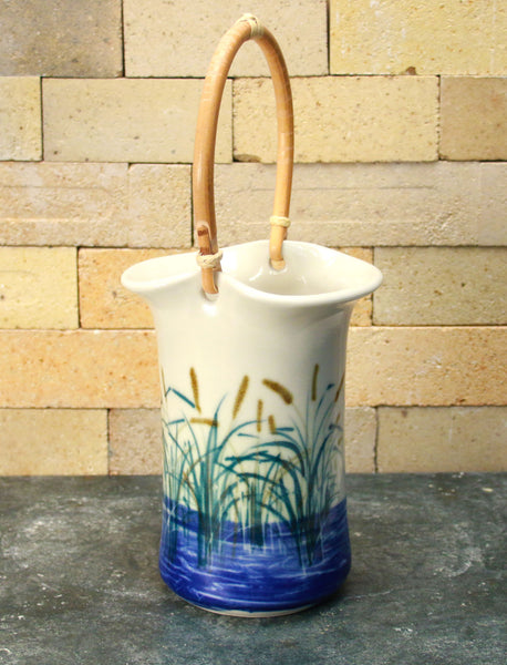 Wine Caddy - Hand-painted Beach Grass