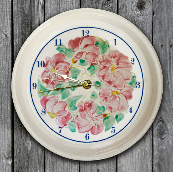 CLOCK - Beach Rose Pattern