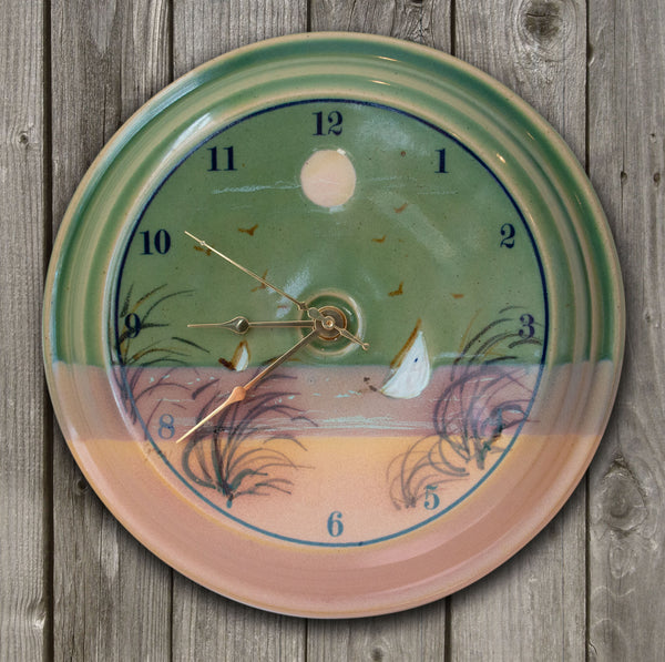 CLOCK - Monomoy Pattern - Sea Green