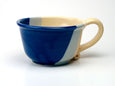 Chowder Mug - Duotone Glaze - Cobalt and Yellow