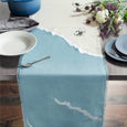 Rightside Design Table Runner - Embroidered Baby Crab and Beach Waves