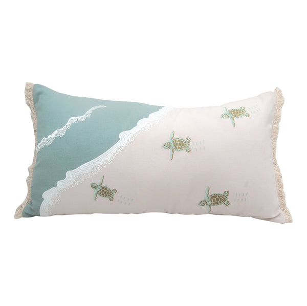 Rightside Design - Turtle Migration Pillow - Indoor Lumbar Pillow