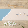 Rightside Design Table Runner - Seagulls and Beach Waves Embroidered