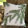 Rightside Design - Chickadee & Pine Indoor/Outdoor Throw Pillow