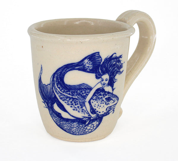 In-Glaze Decal - Cod Cuddling Mermaid - Mug