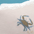 Rightside Design Table Runner - Embroidered Baby Crab and Beach Waves
