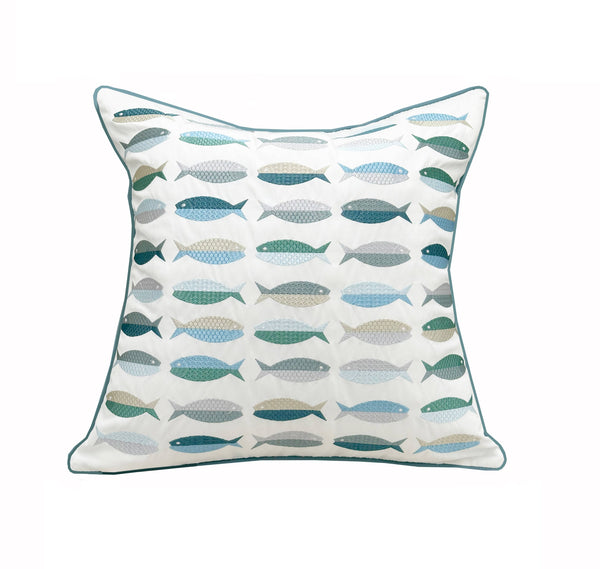 Rightside Design - Fish Pattern Indoor/Outdoor Pillow