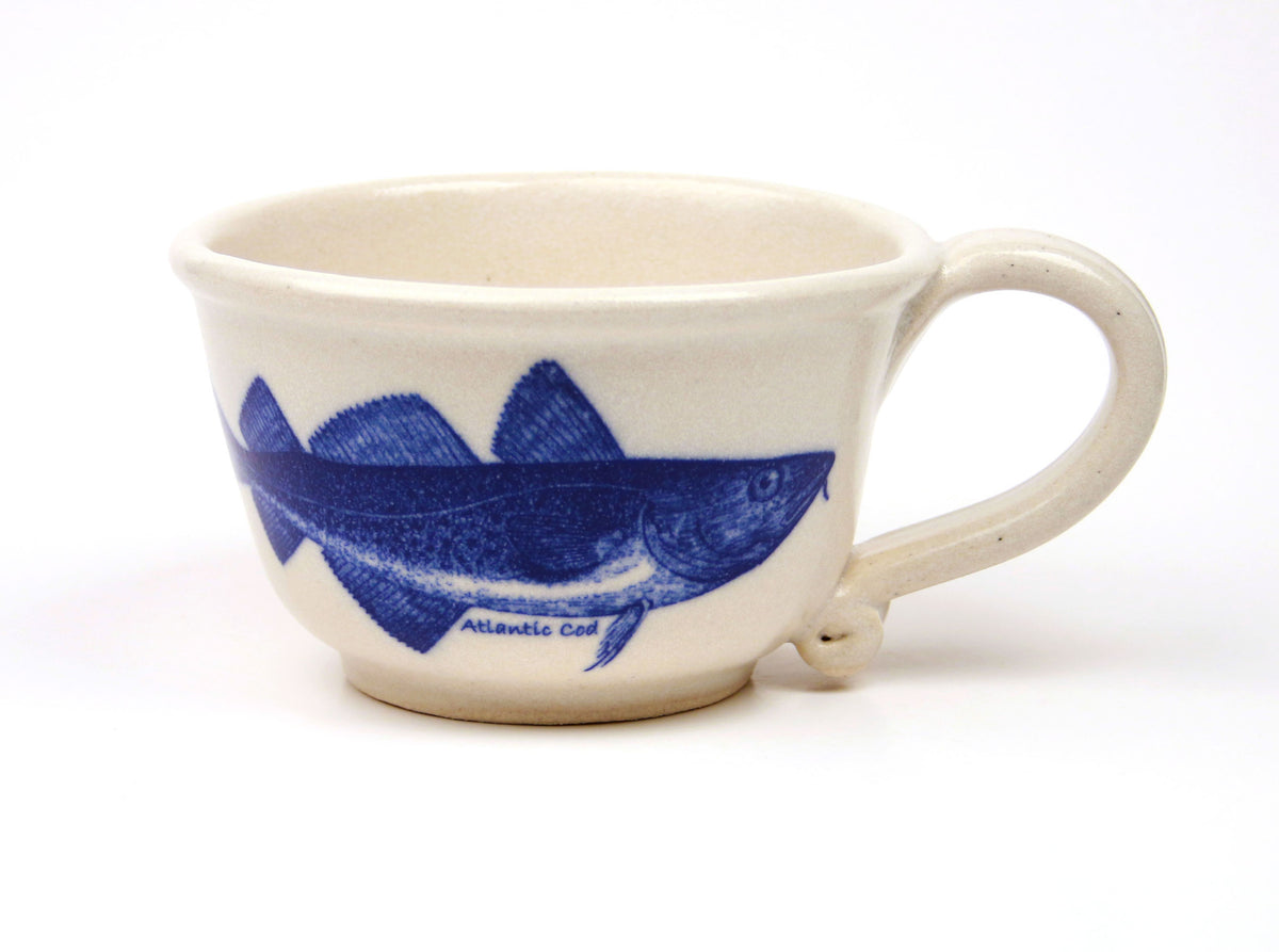 In-Glaze Decal - Atlantic Cod - Chowder Mug – Chatham Pottery