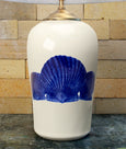 Chatham Pottery Scallop Shells In Glaze Decal Large Lamp