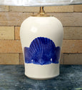 Chatham Pottery Scallop Shells In Glaze Decal Medium Lamp