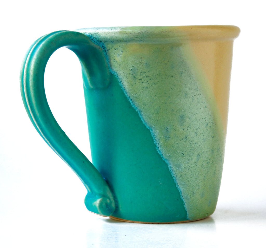 Chatham Pottery Duotone Caribbean Blue and Yellow Mug