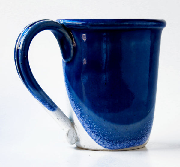 Chatham Pottery Duotone Cobalt Blue and White Mug