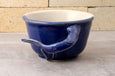 Shave Mug - the "Whale Tail" - Cobalt and White