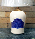 Chatham Pottery Scallop Shells In Glaze Decal Small Lamp