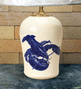 Chatham Pottery Lobster In-Glaze Decal Medium Lamp