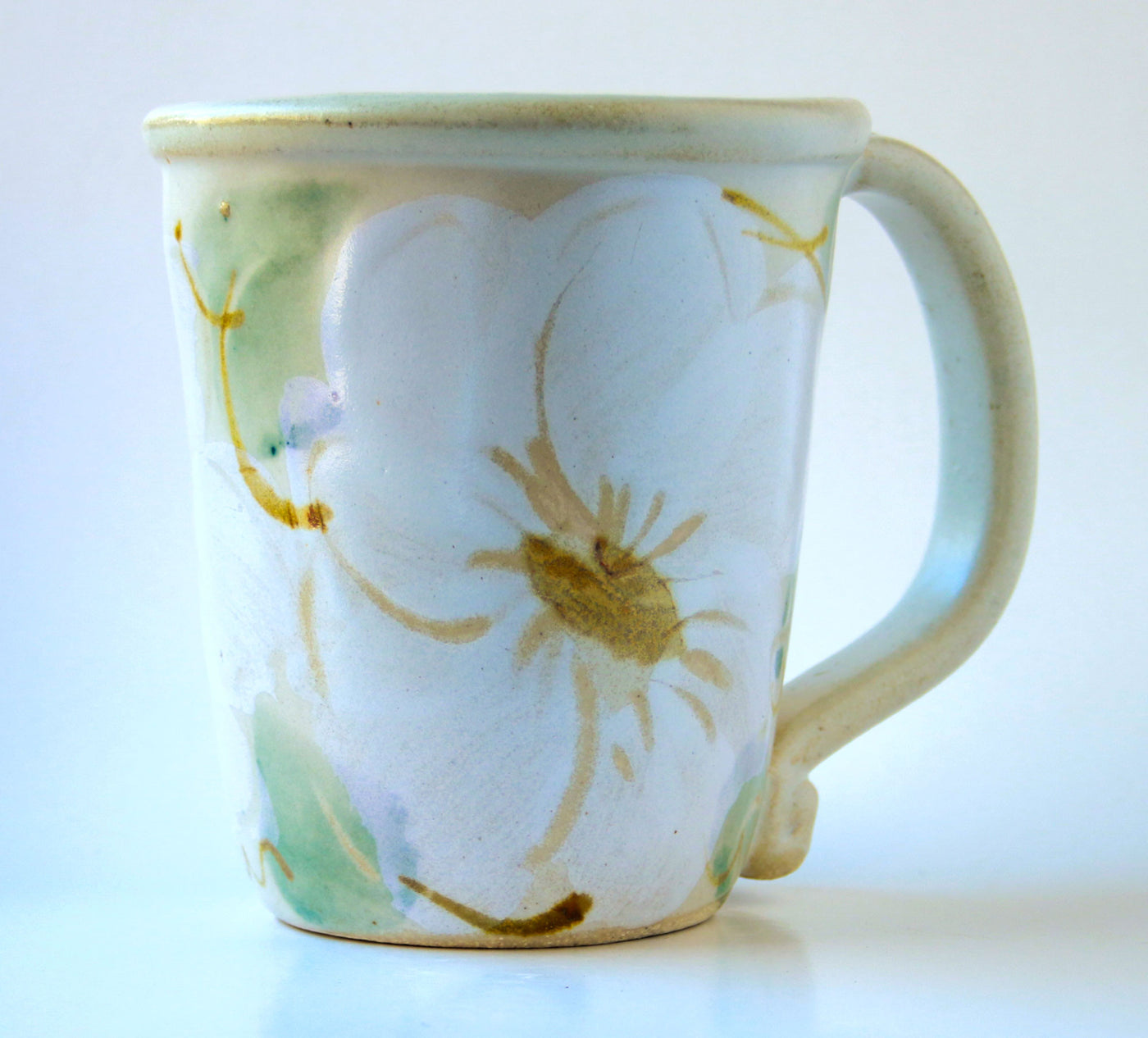 Mug - Handpainted Pattern - White Floral