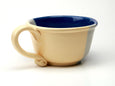 Chowder Mug - Duotone Glaze - Cobalt and Yellow