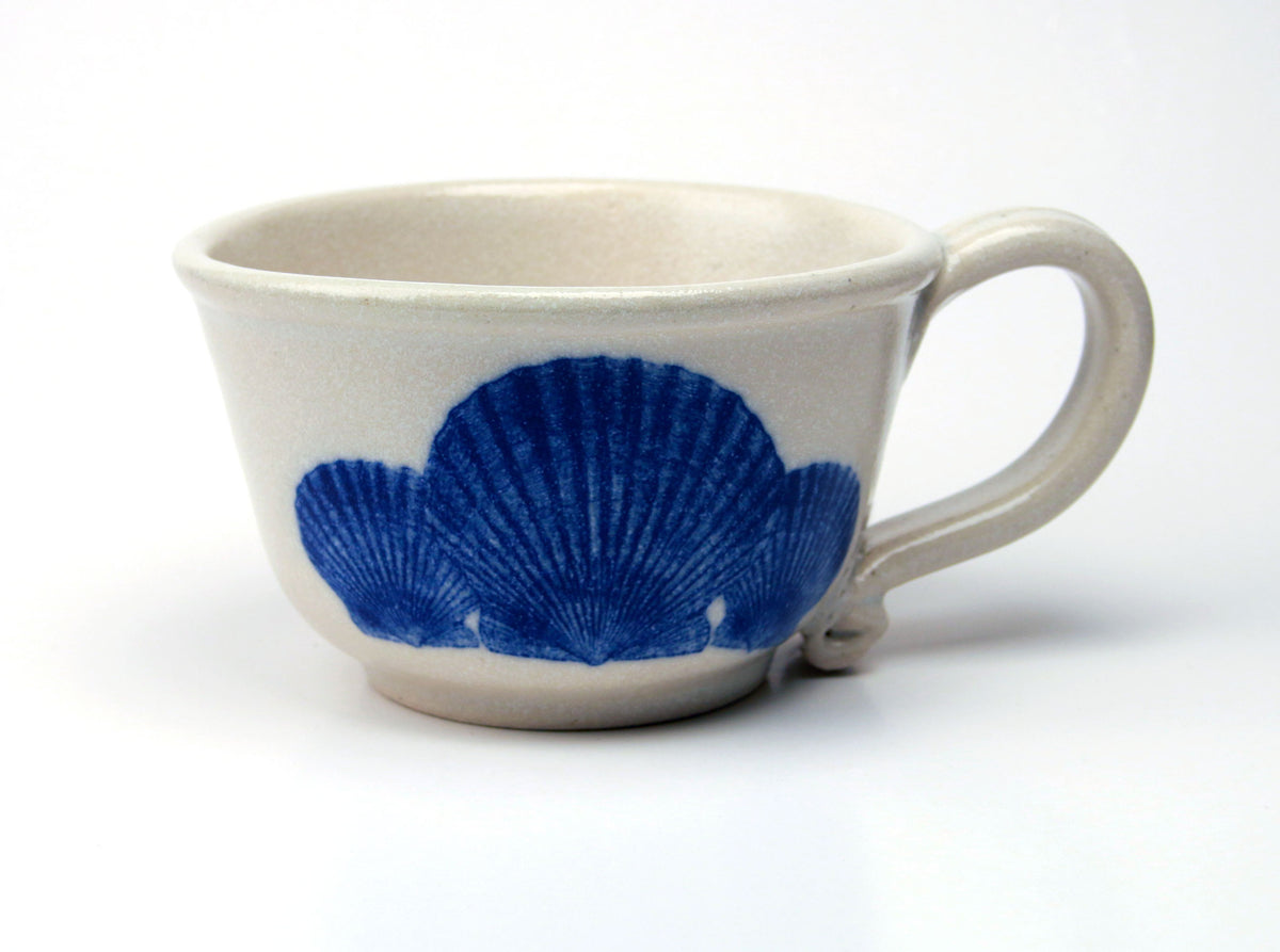 InGlaze Decal Scallop Shells Chowder Mug Chatham Pottery